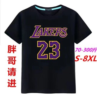 NBA湖人隊詹姆斯短袖男23號球衣運動t恤男籃球訓練服寬松半袖衣服