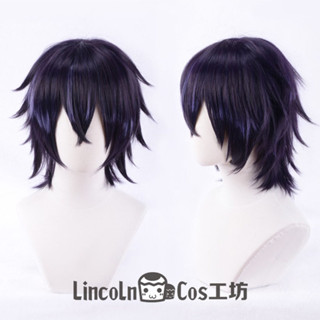 免運 LINCOLN 無節操 碧池部 鹿穀樹 cosplay假髮 深紫cos挑染角色短髮