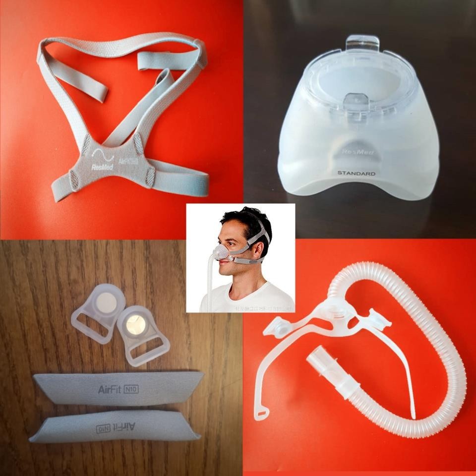 【半日閒商鋪】瑞思邁 ResMed呼吸機 AirFit N20鼻罩 專用 配件 硅膠墊 延長管 磁卡扣