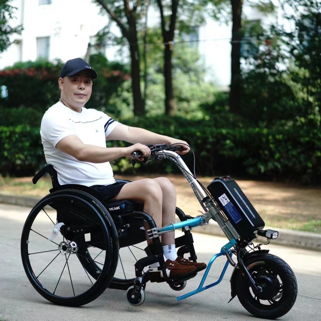 黑豹48伏輪椅車頭電動驅動頭手動折疊運動輕便牽引連接機頭鋰電池
