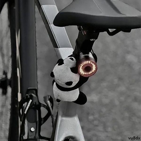 自行車裝飾 腳踏車配件 機車裝飾 可愛自行車裝飾熊貓電動車摩托車公路車把玩偶飾品掛件創意小配件