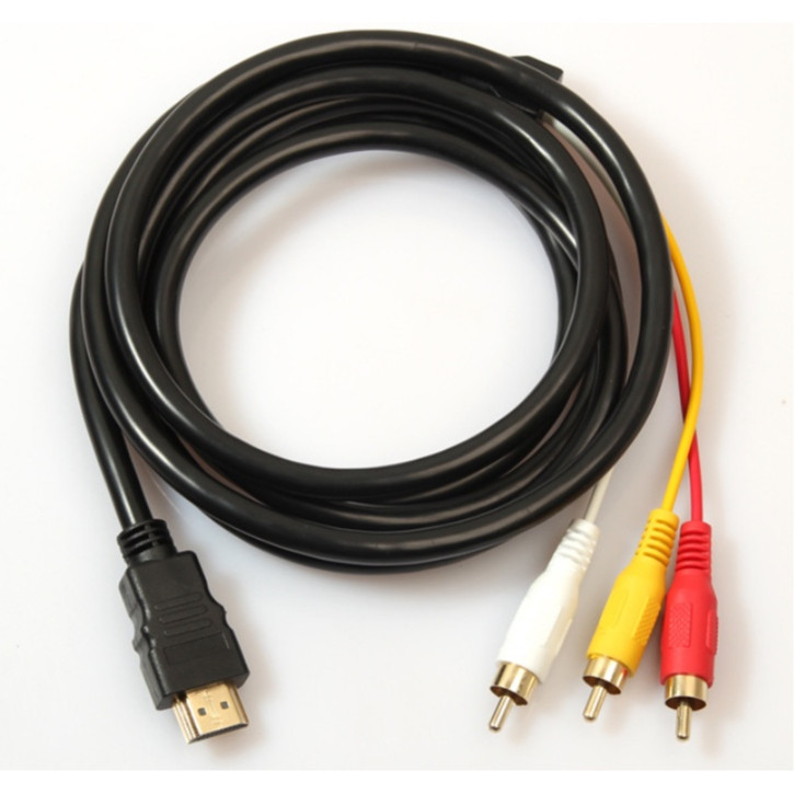 出清特賣 HDMI 轉 3RCA  紅白黃 轉接線 高清HDMI轉AV音視頻蓮花線  電視影音線