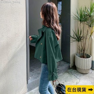 ✅最新款式✅ 新品 熱賣爆款風衣外套女小個子2024春秋新款韓版寬鬆顯瘦外穿百搭短版夾克