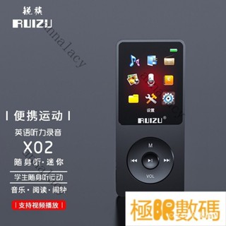 【熱銷出貨】銳族（RUIZU）X02 4G 黑色 運動MP3/MP4音樂播放器迷你學生隨身聽便攜式電子書英語聽力插卡錄音