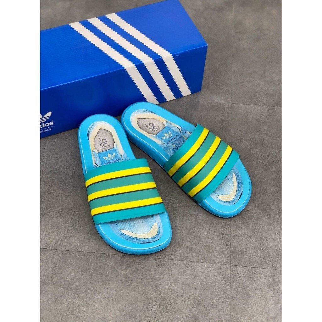 adidas originals Adile tte Premium Slides 藍黃 拖鞋 FX4379 現貨