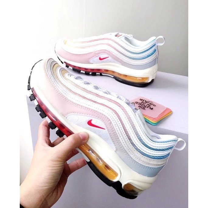 Nike Air Max 97 彩虹 漸層 粉藍 馬卡龍DD8500-161 慢跑鞋