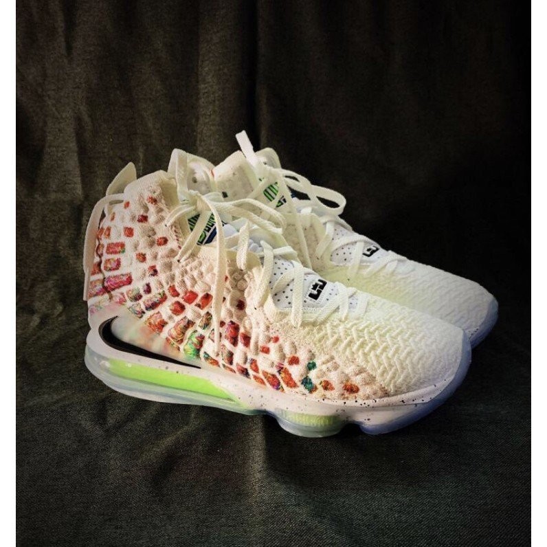 Nike LeBron 17 EP 白綠 氣墊 運動 步 BQ3178-100 慢跑鞋