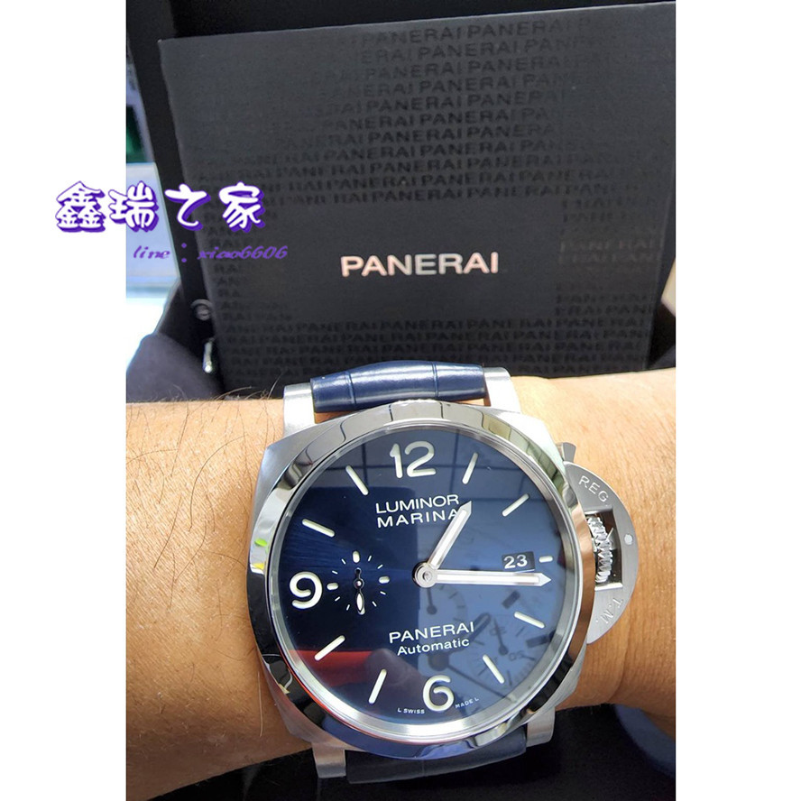 Panerai 沛那海 Luminor 3日 PAM1313 44MM 藍面 22.05 三明治 Pam1312