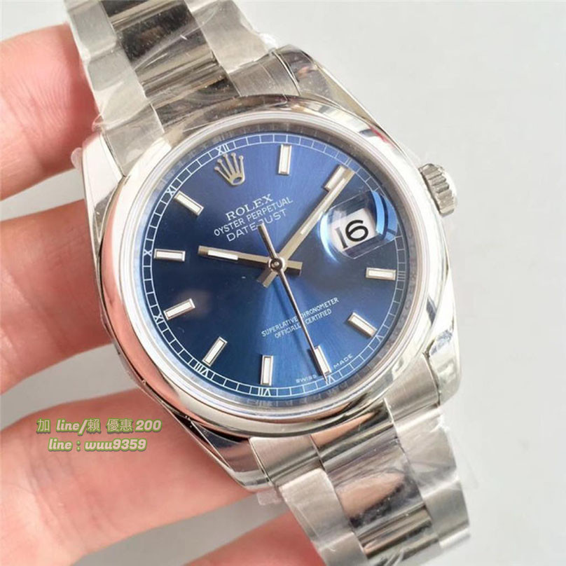 Rolex DATEJUST勞力士日誌型 藍面 自動上鏈 機械錶 男士腕錶 商務腕錶 MK 范思哲21-2