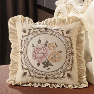 💞千禧百貨生活館💞抱枕 歐式刺繡抱枕高檔沙發靠墊靠背墊客廳臥室枕汽車靠墊腰靠墊北歐風