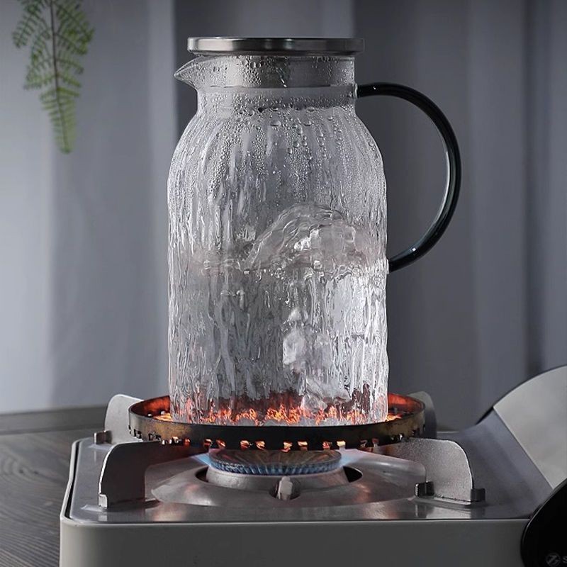 冷水壺耐高溫樹紋家用涼水壺杯大容量客廳玻璃壺泡茶壺套裝高顏值