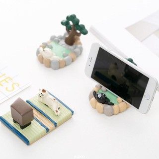 手機支架 桌面支架 雜貨旅貓手機座日本和風創意桌面擺件可愛溫泉貓手機支架生日禮物