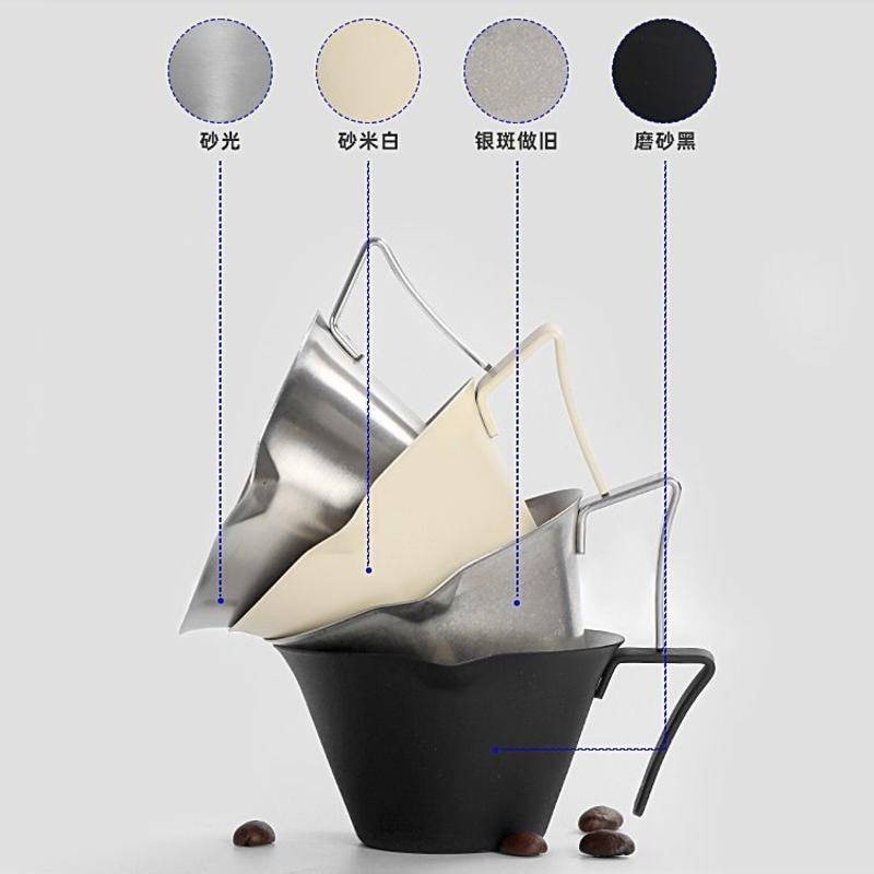🚗盧竹出貨🚗304不銹鋼意式濃縮咖啡量杯 盎司杯 Espresso萃取杯 帶刻度100ml長柄