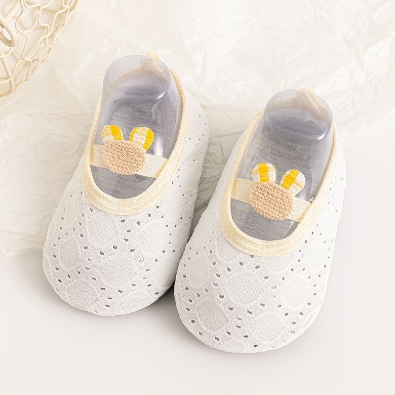 Mini baby🌷寶寶夏季隔涼地板襪網眼鏤空薄款透氣嬰新生寶寶學步鞋襪軟底防滑