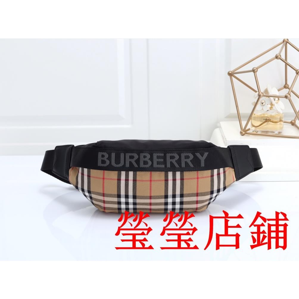 R/G二手/巴寶莉 Burberry經典時尚腰包 腰包 胸包 腰包男腰包女胸包男胸包女男生腰包腰包 黑色腰包腰包