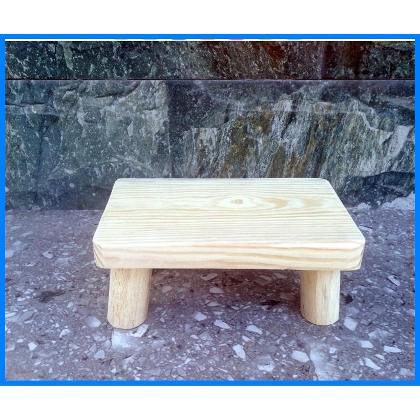 經濟型原木松木方凳木頭板凳矮凳木凳墊高凳甩腿凳洗衣服凳木花架🛒mousetakelee