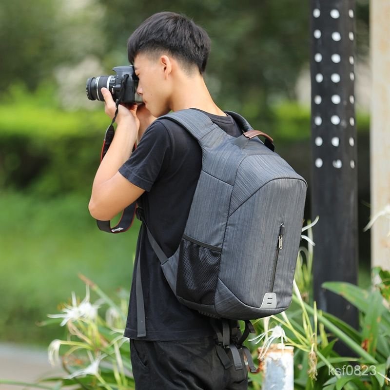 （相機專用）專業單反相機包 數碼雙肩攝影包 卡芮爾輕便戶外旅行大容量攝影包雙肩單反專業多功能防盜相機背包