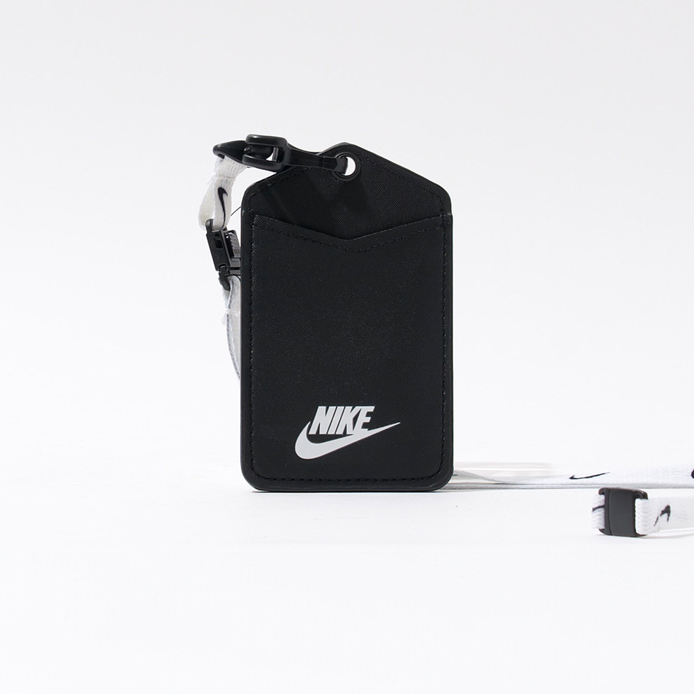 Nike ID 白黑色 頸掛 證件夾 名牌帶 掛繩 卡夾 識別證吊帶 N1002322176NS