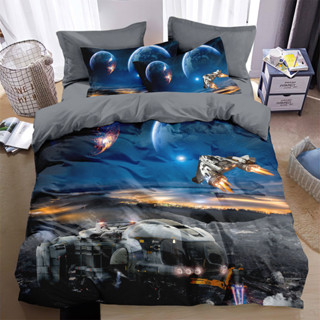 太空宇航員純棉床上四件套全棉床單被套床包兒童床組雙人床包加大雙床包組卡通床包兒童床包單人/雙人/加大床包
