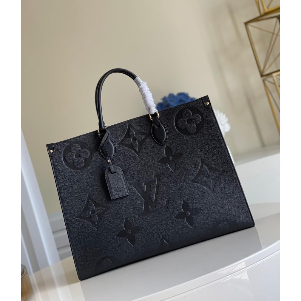 二手精品 LV Onthego GM 路易威登 大號 經典黑色花紋皮革 手挽袋 手提包 購物袋 M44925