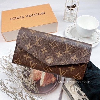 二手精品 Louis Vuitton Sarah Wallet 翻蓋長夾 皮夾 錢包 手拿包 棕色 M60531