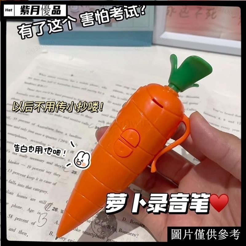台灣出貨💕~抖音同款蘿蔔錄音筆網紅玩具 可寫字原子筆創意奇特玩具禮品