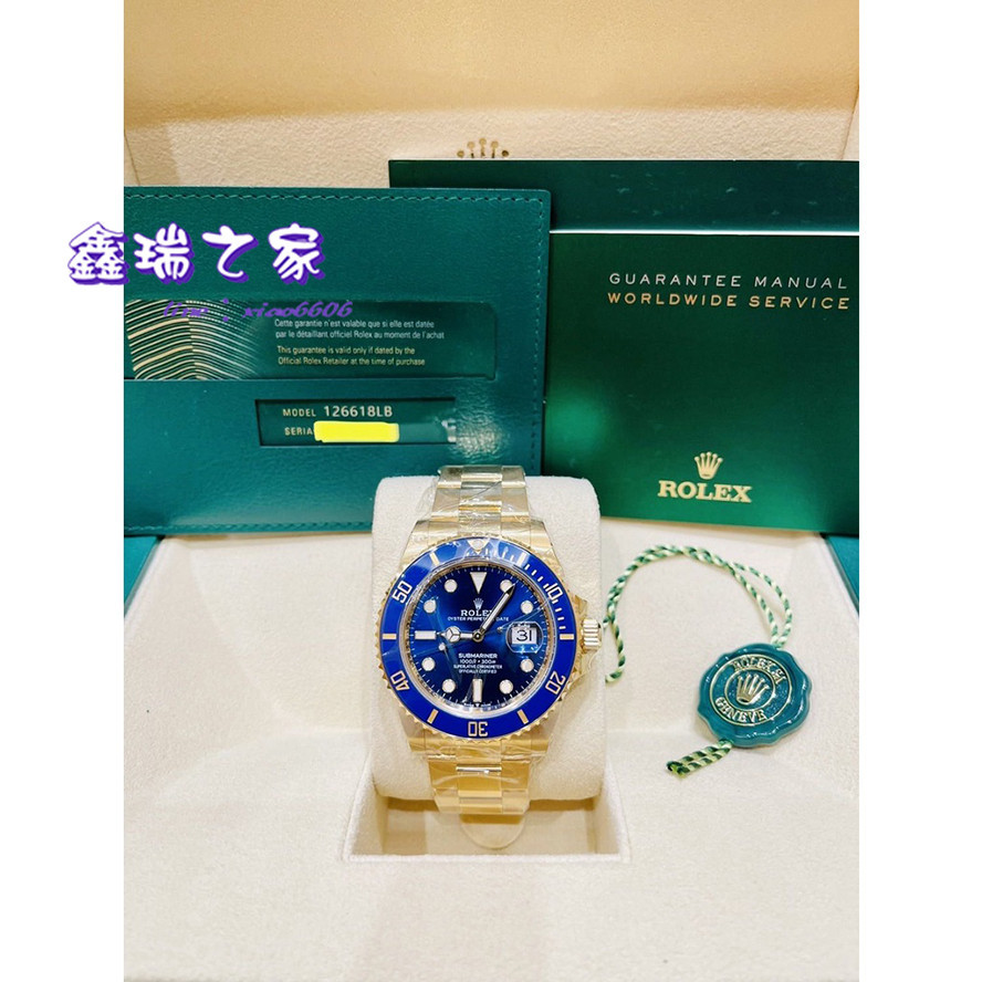 Rolex 勞力士 126618LB 18ct全金藍水鬼2021／全新／41mm