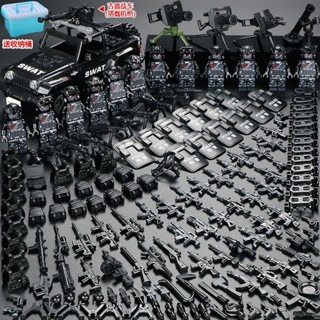 正品進口積木相容樂高lego相容樂高積木黑豹特警小人仔現代軍事特種兵全套兒童益智拼裝玩具