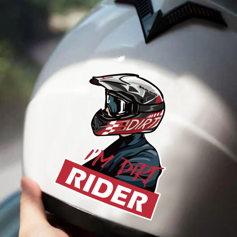 摩托電動機車汽車貼紙卡通個性騎手騎士車窗車身劃痕遮擋裝飾貼畫