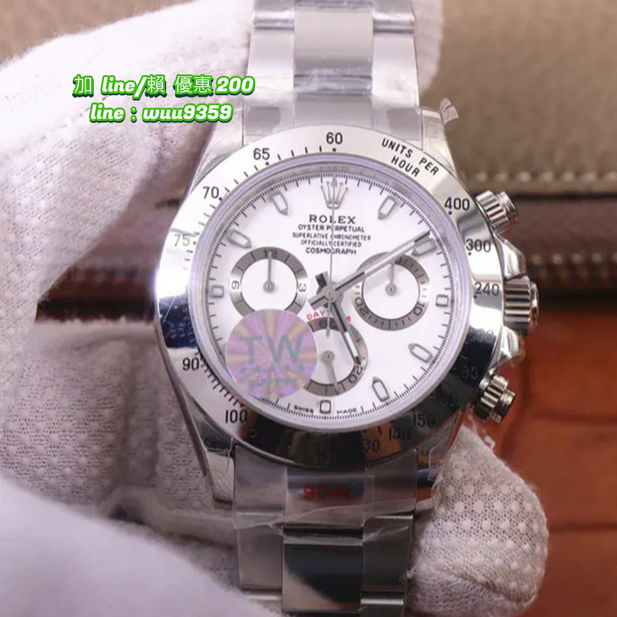 TW Rolex腕錶 勞力士腕錶 宇宙計時型迪通拿116520-78590，尺寸40mm精鋼表帶密底男士腕錶自動機械手錶