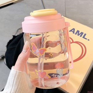 ✨限時免運✨夏季水杯女新款高顏值玻璃杯便攜小巧辦公室吸管杯子ins小眾吸管保溫杯 吸管杯 水壺 保溫瓶