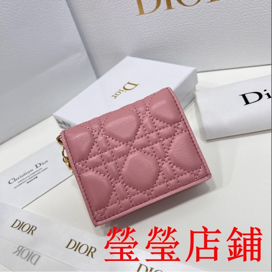 KG二手/Dior/迪奧 女生短夾零錢包小錢包錢夾 硬幣包女生錢包拉鍊零錢包最新款出貨中夾986566