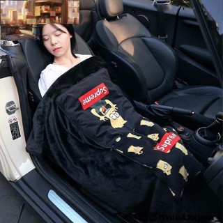 熱銷~汽車抱枕被子兩用午睡車載毯子腰靠墊靠枕空調被多功能沙發枕頭被 汽車裝飾