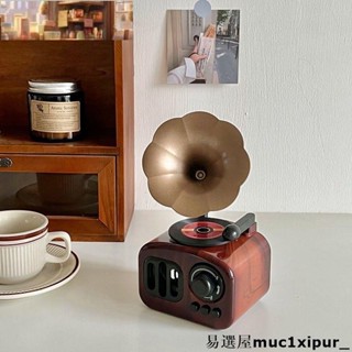 熱銷~歐式復古留聲機音樂盒 留聲機造型八音盒 臥室裝飾懷舊音樂盒酒吧咖啡廳櫥窗創意擺件 生日禮物