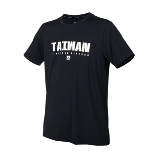 FIRESTAR 男彈性印花短袖T恤(慢跑 路跑 涼感 運動 上衣「D2038-10」 黑白