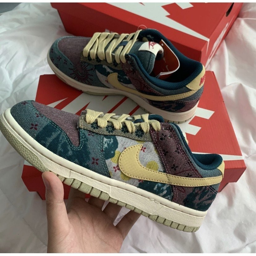 Nike Dunk Low SP Community Garden 彩色水洗 丹寧 拼接 CZ9747-900 慢跑鞋