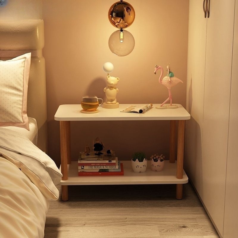 床頭櫃小型簡約小桌子出租屋租房小茶幾臥室傢用簡易床頭桌置物架