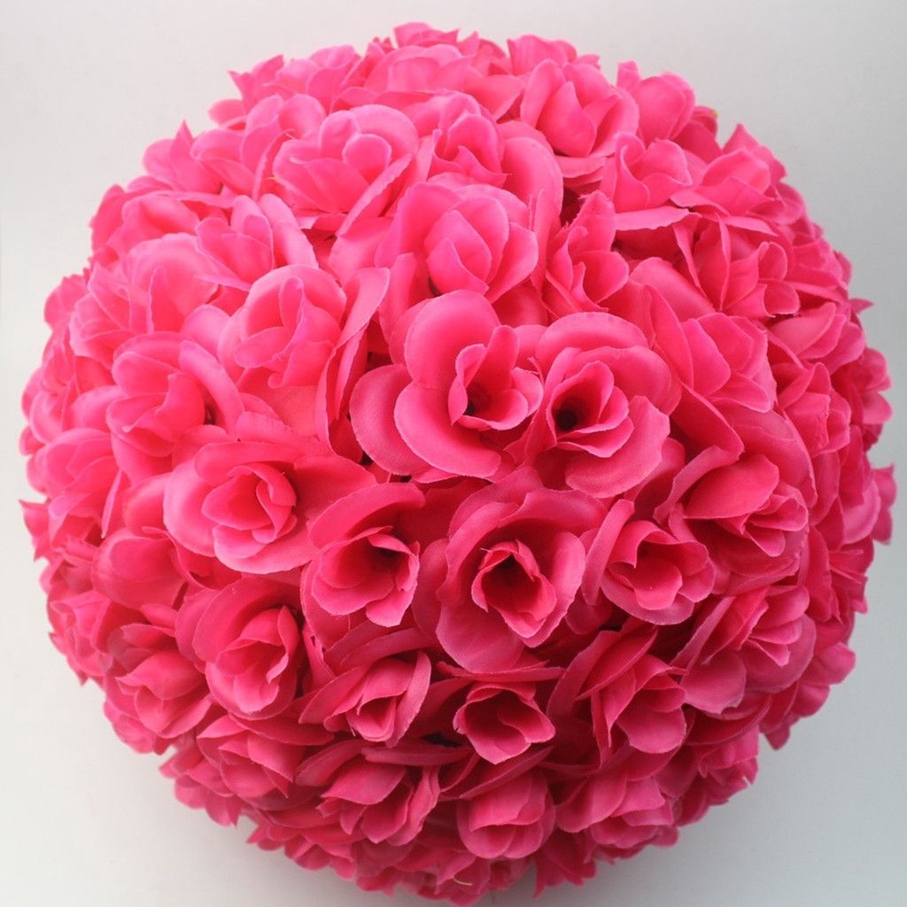 40厘米仿真花球 婚慶裝飾引路店面開業美化陳列擺設絹布玫瑰花球