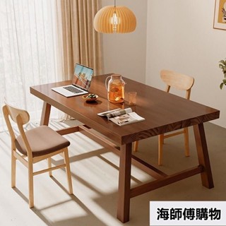 【工廠直銷】【熱賣】書桌實木loft會議桌工作臺電腦桌洽談桌椅辦公桌簡約現代大型桌子 OF2P 海師傅購物