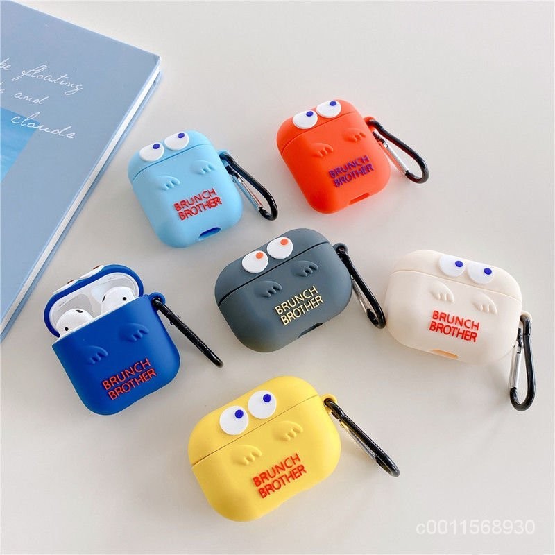 趣味可愛眼睛錶情airpods 保護套 airpods2代 保護殼 airpods pro 蘋果耳機保護套 情侶簡約小眾