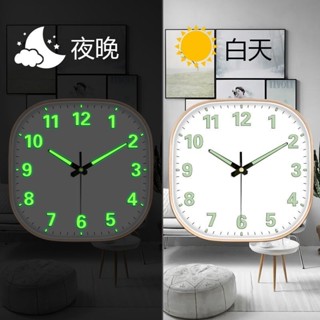 掛鐘 時鐘夜光時鐘掛墻表臥室靜音掛鐘客廳創意家用現代簡約鐘表石英鐘掛表