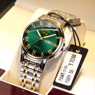 Yelly's~Shop夜光瑞士品牌男女士圓形普通玻璃鏡子國産腕錶時尚情侶錶非機械錶