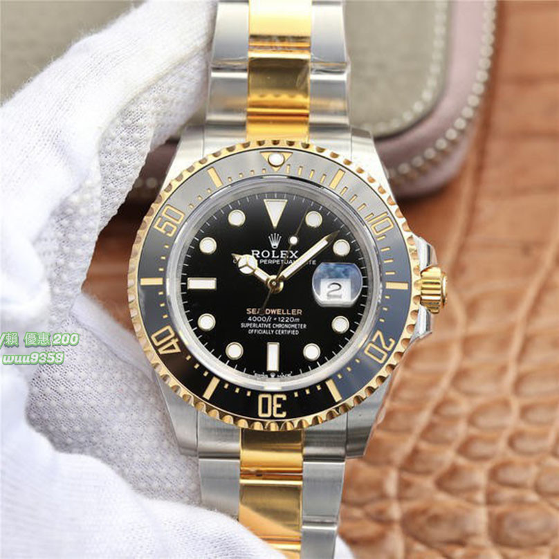 Rolex 勞力士 海使型 半金 單紅鬼王 43mm 包金 機械錶 男士腕錶