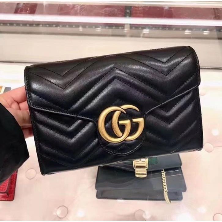 Gucci GG Marmont Matelasse Mini 474575 鏈帶包 肩背包 人字紋 現貨古馳