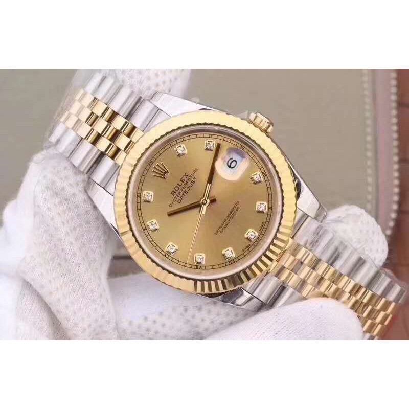 大廠 高品質 勞力士Rolex日誌型系列男表 16233 香檳盤機械奢侈品手表鐘表腕表鉆石 勞力士日誌系列特價*出售
