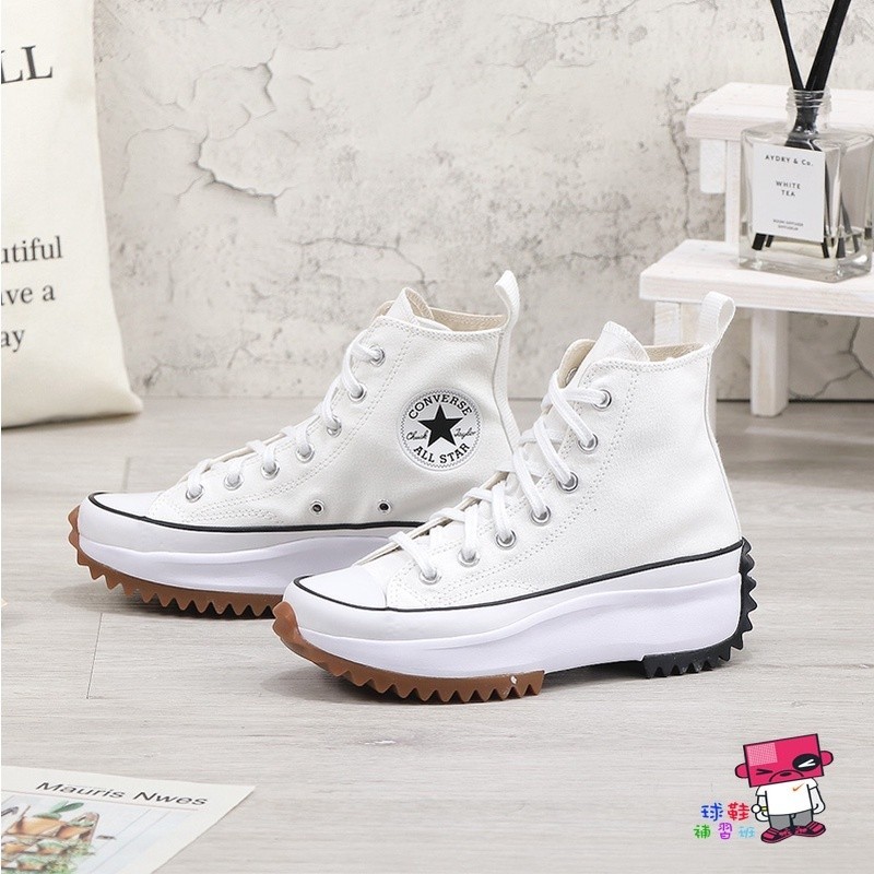 【正品】CONVERSE RUN STAR HIKE 白色 海軍藍 膠底 男女 高筒 厚底 增高 166799C