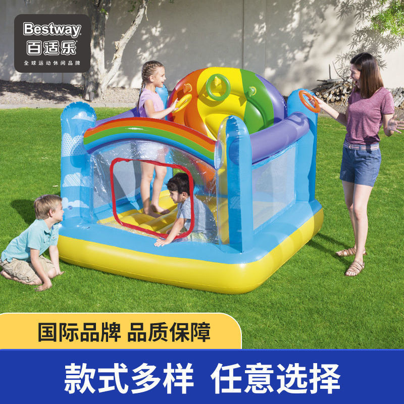 [哆哆購母嬰]免運Bestway兒童帳篷室內城堡遊戲屋充氣玩具小孩嬰幼兒寶寶防護欄墊