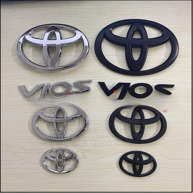 ®名購車品®無損 免拆原車標豐田Toyota logo標誌 VIOS威馳LOGO汽車標誌徽章啞黑色方向盤前後標誌