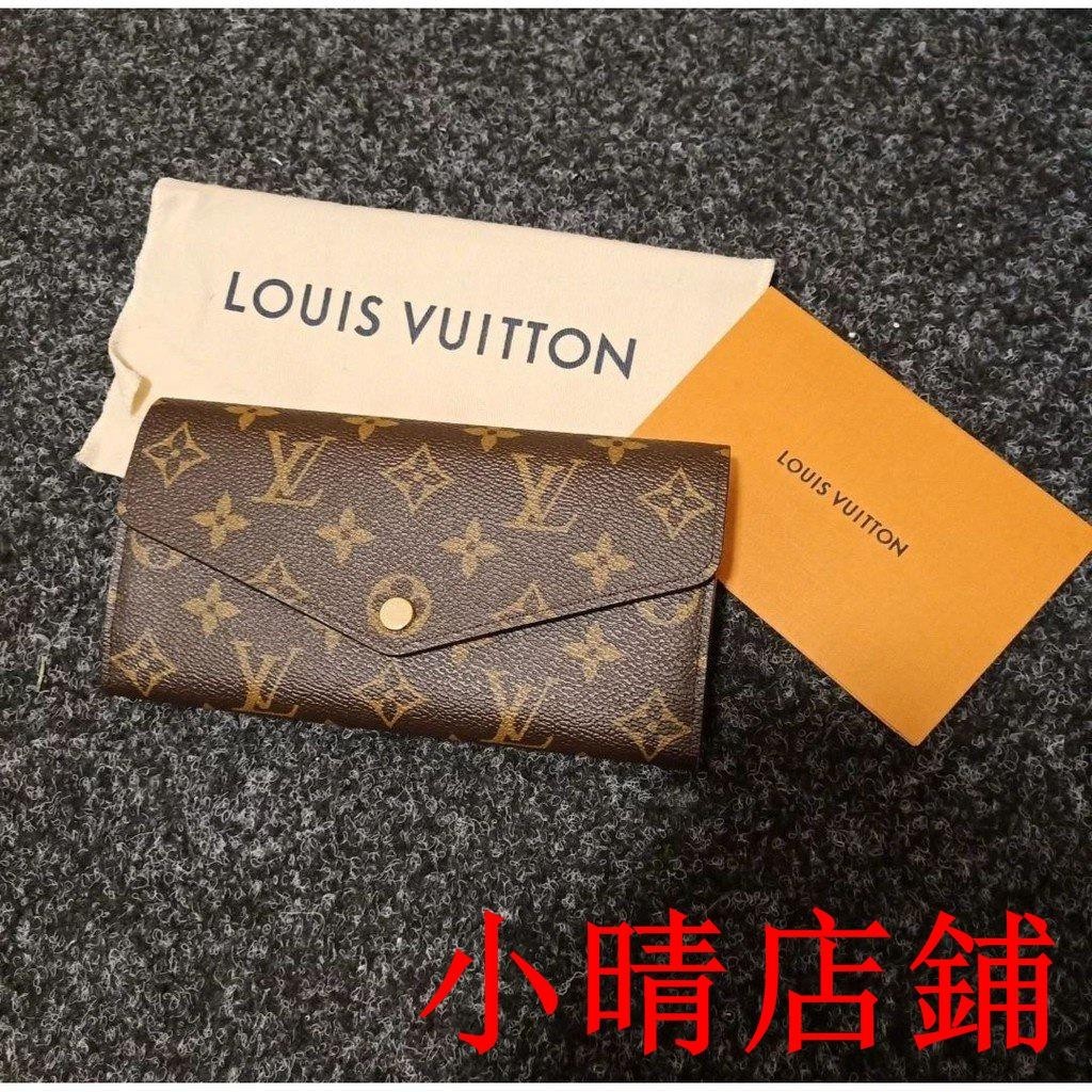 小晴二手/LV LOUIS VUITTON SARAH 芭蕾粉色 皮夾 扣式 長夾 M62235