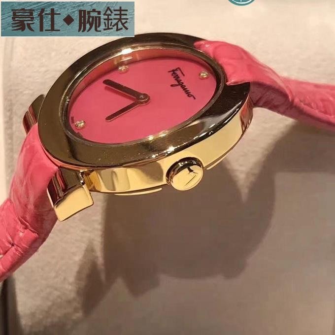 高端 菲拉格慕 Ferragamo 精品女士腕錶 瑞士石英機芯 真牛皮錶帶石英錶 時尚女錶30米防水手錶